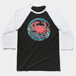 Water Wave Crab Baseball T-Shirt